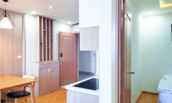 Mường Thanh Apartment Чистый туалет с плавным потоком воды,
