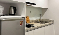 Gold Coast Nha Trang Phòng ngủ đầy đủ tiện nghi với chăn và gối,